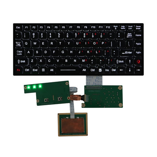 Tastiera ad incastro - K-TEK-M284-FN-BL-NV-151B+TP6549-002 - Key Technology China Limited - con tasto Fn / con mouse integrato a due tasti / 89 tasti