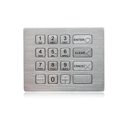 Tastiera numerica 16 tasti - K-TEK-B120KP-DWP - Key Technology China Limited - ad incastro / in acciaio inossidabile / RS-232