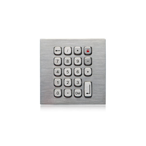Tastiera numerica 19 tasti - K-TEK-A118KP-DWP - Key Technology China Limited - ad incastro / in metallo / in acciaio inossidabile