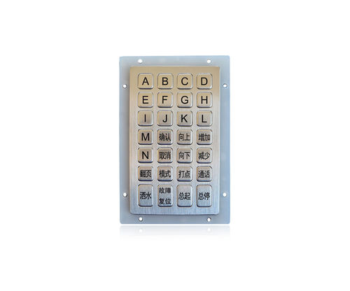 Tastiera numerica 28 tasti -  K-TEK-B138KP-28-AC-DWP - Key Technology China Limited - ad incastro / in acciaio inossidabile spazzolato / IP65