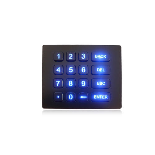 Tastiera numerica 16 tasti - K-TEK-A120KP-BL-BT-DWP - Key Technology China Limited - ad incastro / in acciaio inossidabile spazzolato / in titanio nero