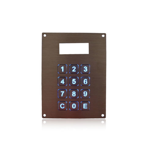 Tastiera numerica 12 tasti - K-TEK-B85KP-AC-LCD-BL-DWP - Key Technology China Limited - ad incastro / in metallo / in acciaio inossidabile