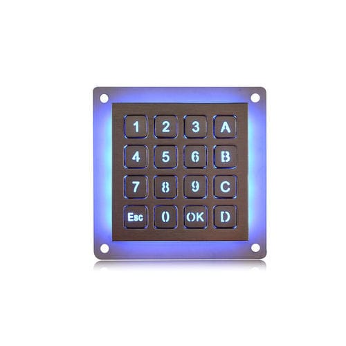 Tastiera numerica 16 tasti - K-TEK-B60KP-16-KP-BL-DWP - Key Technology China Limited - ad incastro / in acciaio inossidabile / USB