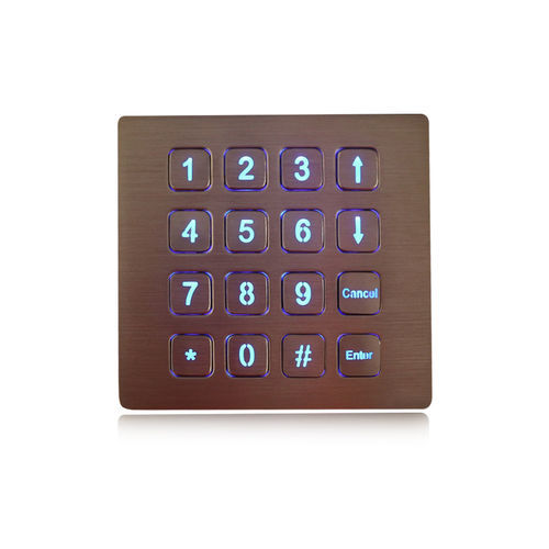 Tastiera numerica 16 tasti - K-TEK-B86KP-AC-BL-DWP - Key Technology China Limited - ad incastro / in metallo / antivandalismo