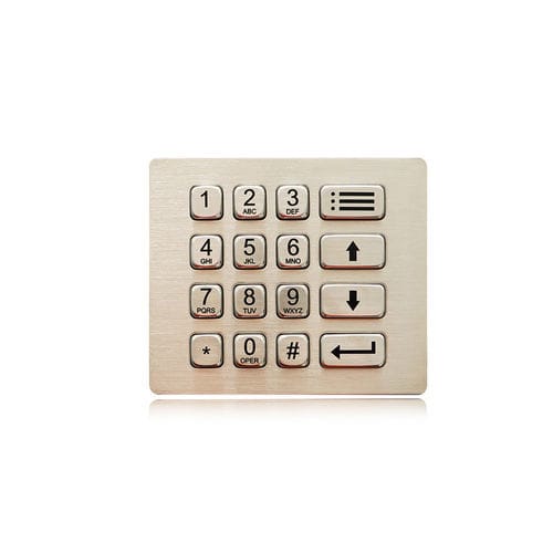 Tastiera numerica 16 tasti - K-TEK-A120KP-AC-DWP - Key Technology China Limited - ad incastro / in acciaio inossidabile / IP66