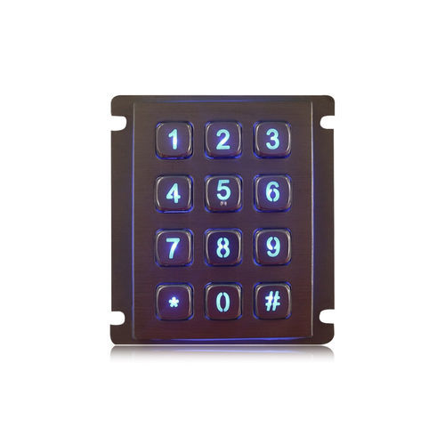 Tastiera numerica 12 tasti - K-TEK-A68KP-AC-BL-DWP - Key Technology China Limited - ad incastro / in acciaio inossidabile / IP65