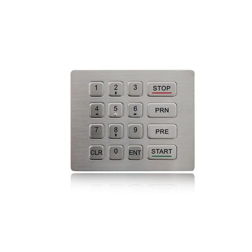 Tastiera numerica 16 tasti -  K-TEK-B120KP-AC-DWP - Key Technology China Limited - ad incastro / in acciaio inossidabile / IP65