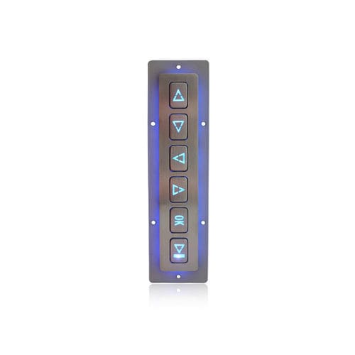 Tastiera numerica 6 tasti - K-TEK-B160FK-6-AC-BL-DWP - Key Technology China Limited - ad incastro / in metallo / IP65