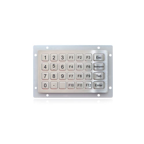 Tastiera numerica 28 tasti - K-TEK-B138KP-28-DWP - Key Technology China Limited - ad incastro / in acciaio inossidabile spazzolato / RS-232