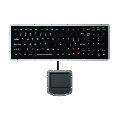 Tastiera ad incastro - K-TEK-M327KP-FN-BL-IT-ML-DWP + M73TP - Key Technology China Limited - contatto carbonio / 101 tasti / con mouse integrato a due tasti