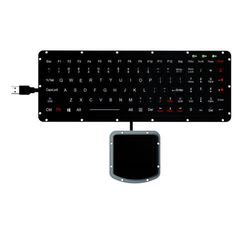Tastiera ad incastro - K-TEK-M315KP-FN-BL-NV-151B+M73TP - Key Technology China Limited - a tasti meccanici / con tasto Fn / con mouse integrato a due tasti