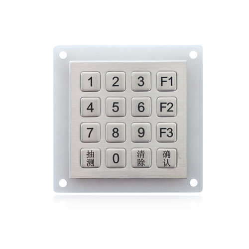 Tastiera numerica 16 tasti - K-TEK-B60KP-16-AC-DWP - Key Technology China Limited - ad incastro / in acciaio inossidabile / antivandalismo