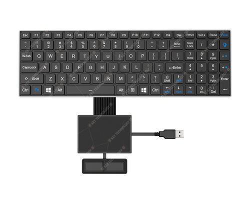 Tastiera ad incastro - K-TEK-V340KP-FN-BL-FC-SC-DWP+TP85-DML-2K-FC - Key Technology China Limited - con interruttori a forbice / con mouse integrato a due tasti / con tasto Fn