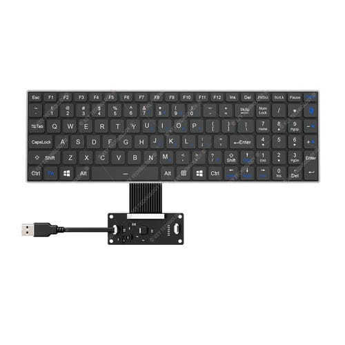 Tastiera ad incastro - K-TEK-V340KP-FN-BL-FC-SC-ML-DWP - Key Technology China Limited - con interruttori a forbice / 103 tasti / per l'aeronautica