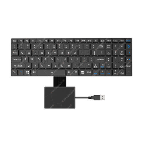 Tastiera ad incastro - K-TEK-V340KP-FN-BL-FC-SC-DWP+TP85-DML - Key Technology China Limited - con interruttori a forbice / 103 tasti / per l'aeronautica