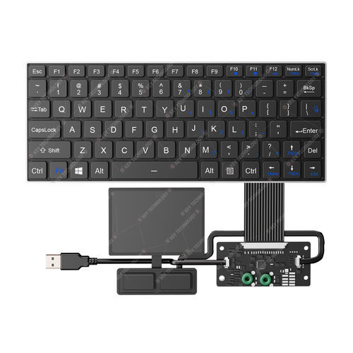 Tastiera ad incastro - K-TEK-V268-FN-BL-FC-SC-ANA-151B-DWP+TP85+2K - Key Technology China Limited - con interruttori a forbice / con mouse integrato a due tasti / 80 tasti