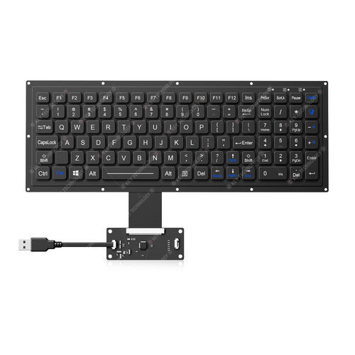 Tastiera ad incastro - K-TEK-M315KP-FN-BL-FC-KC-ML - Key Technology China Limited - contatto carbonio / 102 tasti / per il settore aerospaziale