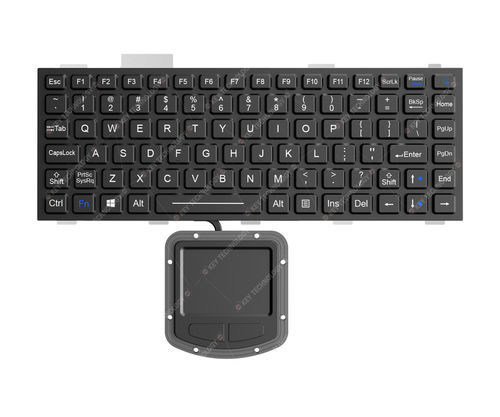 Tastiera ad incastro - K-TEK-M300-108-FN-BL-FC-ML+M73TP - Key Technology China Limited - contatto carbonio / con mouse integrato a due tasti / con tasto Fn
