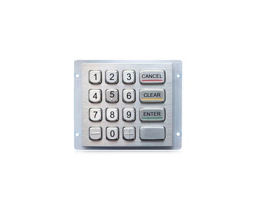 Tastiera numerica 16 tasti - K-TEK-A100-90KP-RP-DWP - Key Technology China Limited - ad incastro / in metallo / in acciaio inossidabile