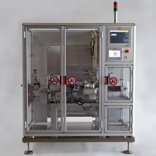 Macchina di etichettatura automatica - PHARMA TRACE SEAL - Etipack - per casse / per l'industria farmaceutica / antimanomissione