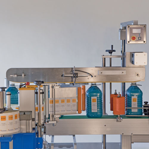 Macchina di etichettatura completamente automatica - System 5 - Etipack - per bottiglie / per prodotti chimici / per lattine