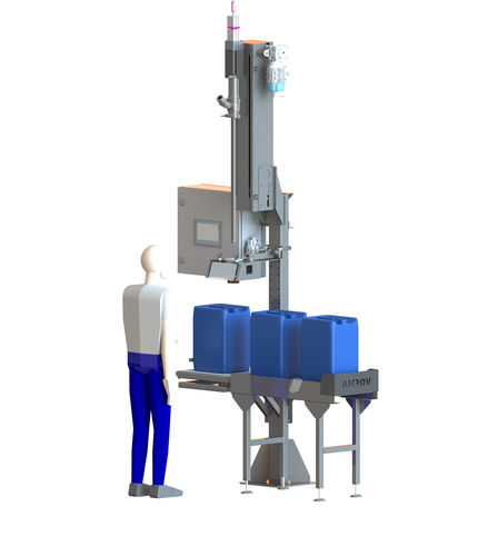 Riempitrice semiautomatica - LSG - AiCROV - per bottiglie in plastica / per barattoli e vasetti / per lattine