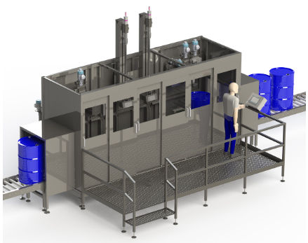 Riempitrice chiuditrice interamente automatica - EL2-B - AiCROV - per liquidi / ponderale / industriale
