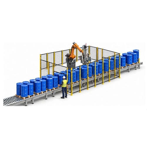 Macchina di riempimento robotizzata - AiCROV - completamente automatica / per fusti su pallet / per barattoli e vasetti