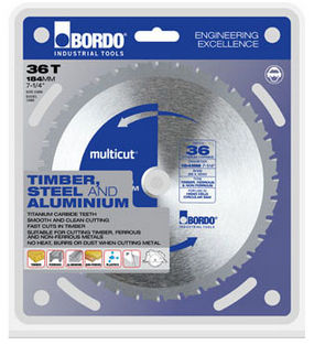Lama per sega circolare - Multicut series - Bordo Industrial Pty ltd - TCT / per acciaio / per metalli non ferrosi