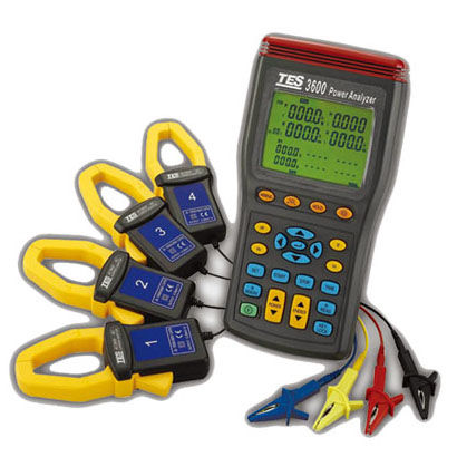 Analizzatore di potenza - TES-3600N - TES Electrical Electronic Corp. - per rete elettrica / armonico / portatile