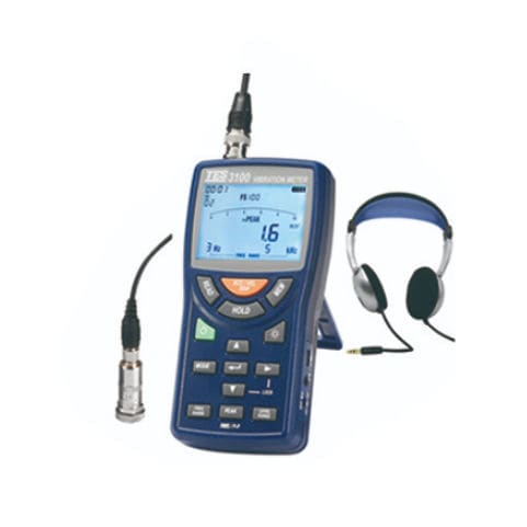 Vibrometro per monitoraggio di macchina - TES-3100 - TES Electrical Electronic Corp. - portatile / accelerometro