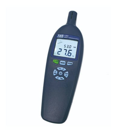 Termo-igrometro con display LCD - TES-1260 - TES Electrical Electronic Corp. - a doppio display / palmare / temperatura