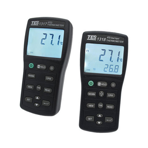 Termometro RTD - TES-131 series - TES Electrical Electronic Corp. - platino / con display LCD / °C