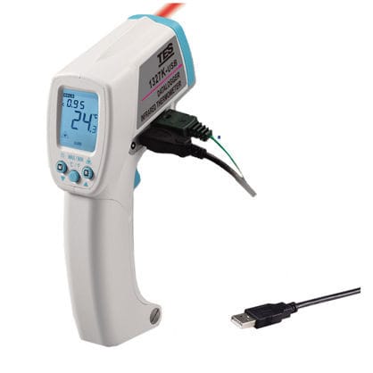 Termometro a infrarossi - TES-1327KUSB - TES Electrical Electronic Corp. - con display LCD / °C / °F