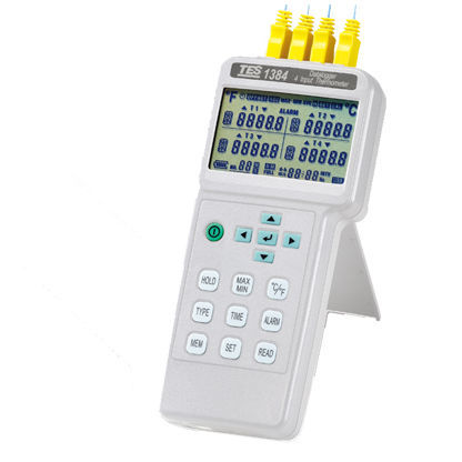 Termometro a termocoppia - TES-1384 - TES Electrical Electronic Corp. - digitale / USB / portatile