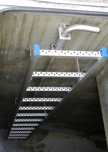 Scala da appoggio in acciaio inossidabile - SiS series - Huber Technology - semplice / per cisterna