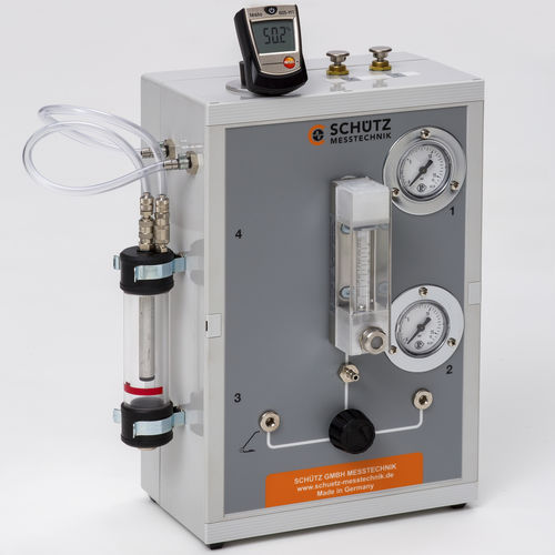 Stazione di prova di sensibilità al flusso - PS 203 F - Schütz GmbH Messtechnik - semiautomatica / di semiconduttori / per rilevatore di gas