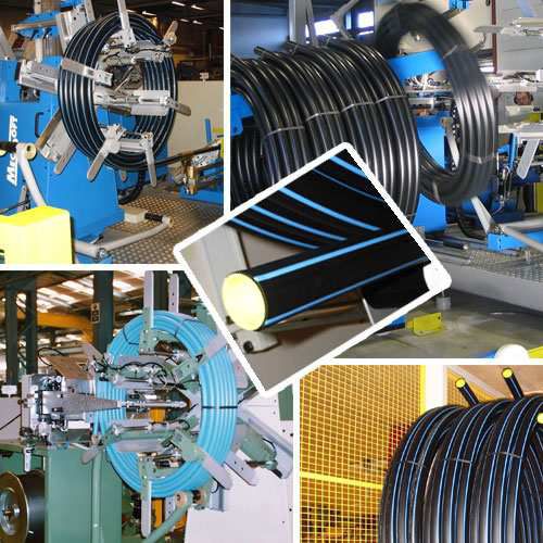 Bobinatrice per tubi di pressione - EDL series - MECASOFT - automatica / per linea di estrusione