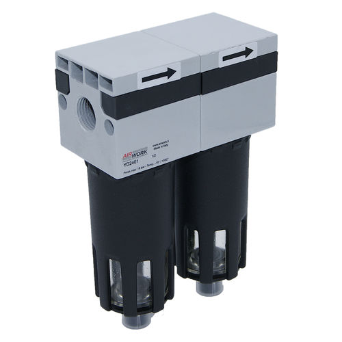 Filtro a coalescenza - YD series - A&T Fluid solutions - ad aria / con raccordo a vite / semiautomatico