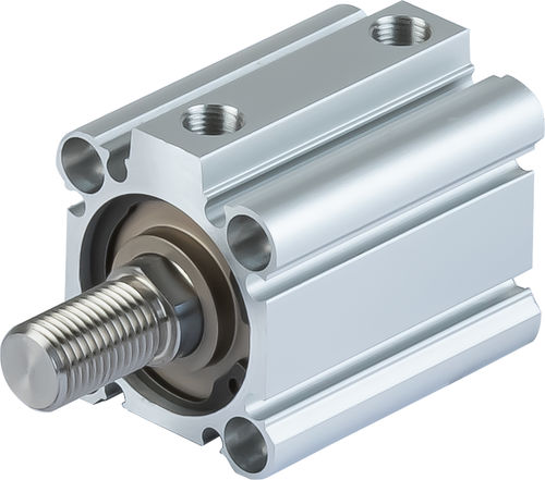 Cilindro a corsa breve - CD series - A&T Fluid solutions - pneumatico / a pistone magnetico / con asta attraversante