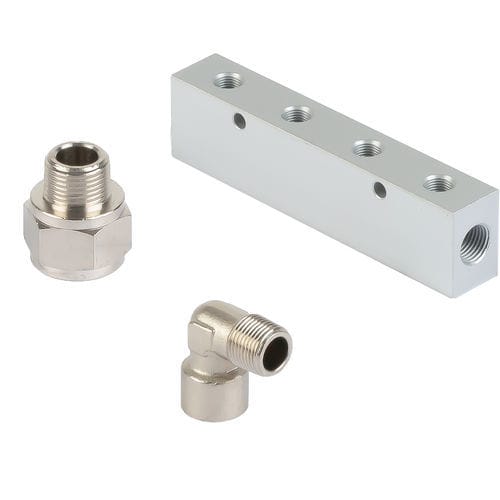 Raccordo standard - B200 series - A&T Fluid solutions - per aria compressa / filettato / a gomito