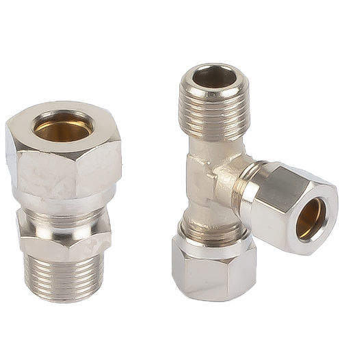 Raccordo a compressione - D400 series - A&T Fluid solutions - pneumatico / ad avvitamento / a gomito