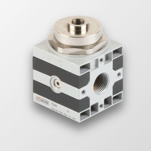Regolatore di contro-pressione per aria - YU series - A&T Fluid solutions - industriale / pneumatico / pilotato