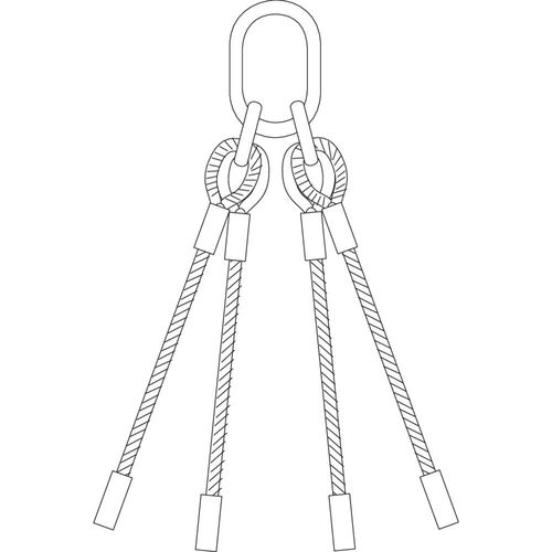 Braca di sollevamento con cavo - SK4-E series - REMA Hollande B.V. - 4 tiranti / in acciaio galvanizzato