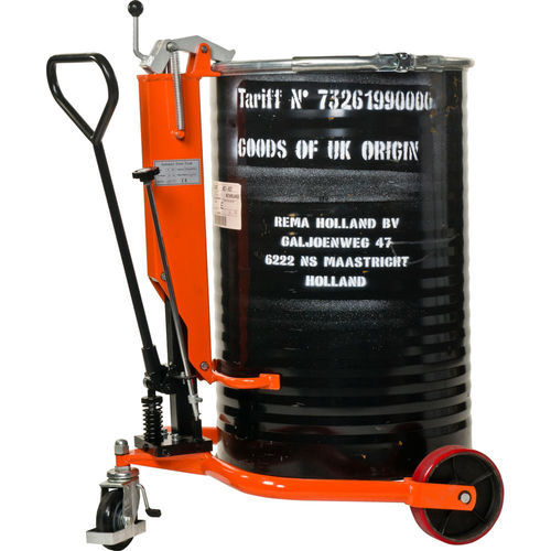 Carrello per movimentazione - DH-250	 - REMA Hollande B.V. - in acciaio / porta-fusto / idraulico