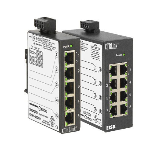 Switch Ethernet non gestibile - EISK5 series  - Contemporary Controls GmbH - 8 porte / gigabit / su guida DIN