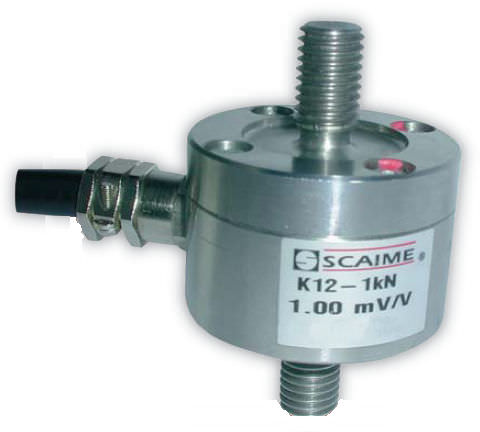 Sensore di forza di trazione-compressione - K12 - SCAIME - in linea / a basso ingombro / in acciaio inossidabile