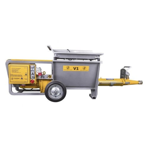 Pompa per calcestruzzo montata su rimorchio - V1 BASIC - DICOMM UTIFORM - per cantiere / a vite senza fine