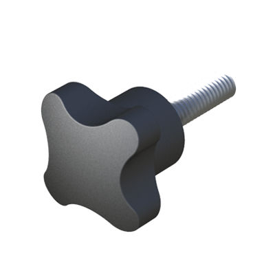 Manopola filettata - LHSD - ISC PLASTIC PARTS - a stella / in poliammide