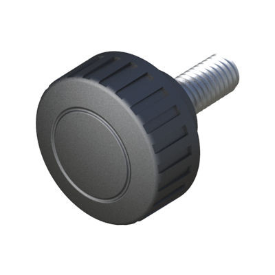 Manopola zigrinata - LHRB - ISC PLASTIC PARTS - arrotondata / in poliammide / di acciaio